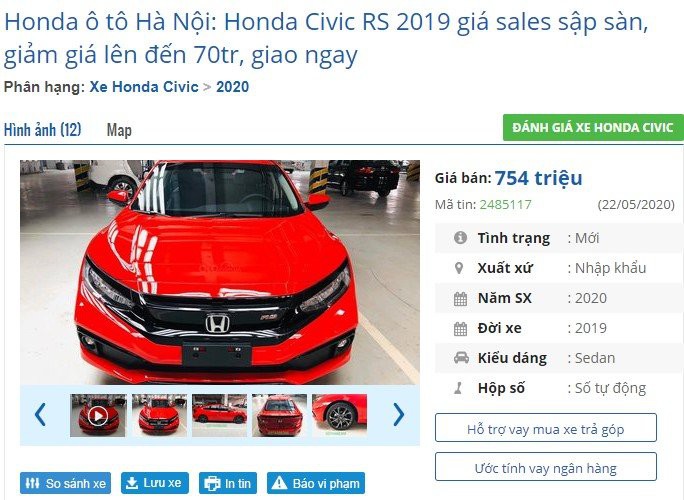 Động thái này cho thấy các đại lý phân phối Honda Civic không còn kiên nhẫn "ôm hàng tồn". 1