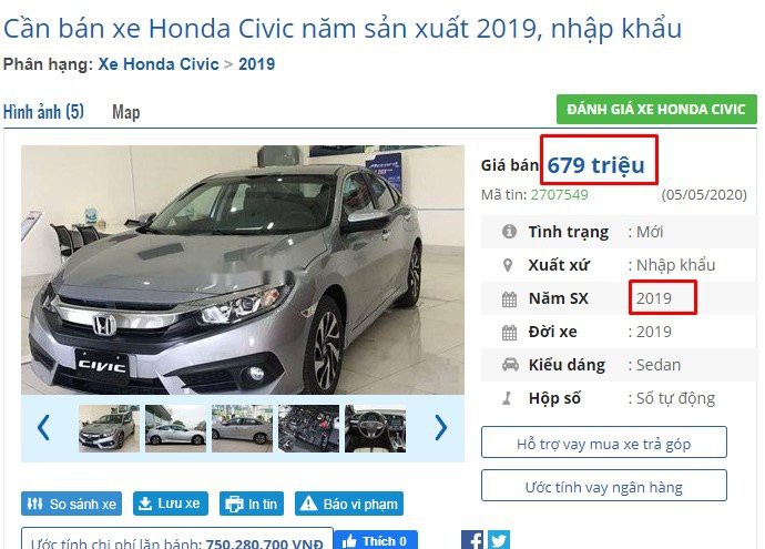 Những chiếc Honda Civic giảm giá mạnh chủ yếu là xe đời cũ a2