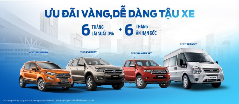 Các dòng xe khác của Ford nhận ưu đãi đặc biệt từ TP Bank.