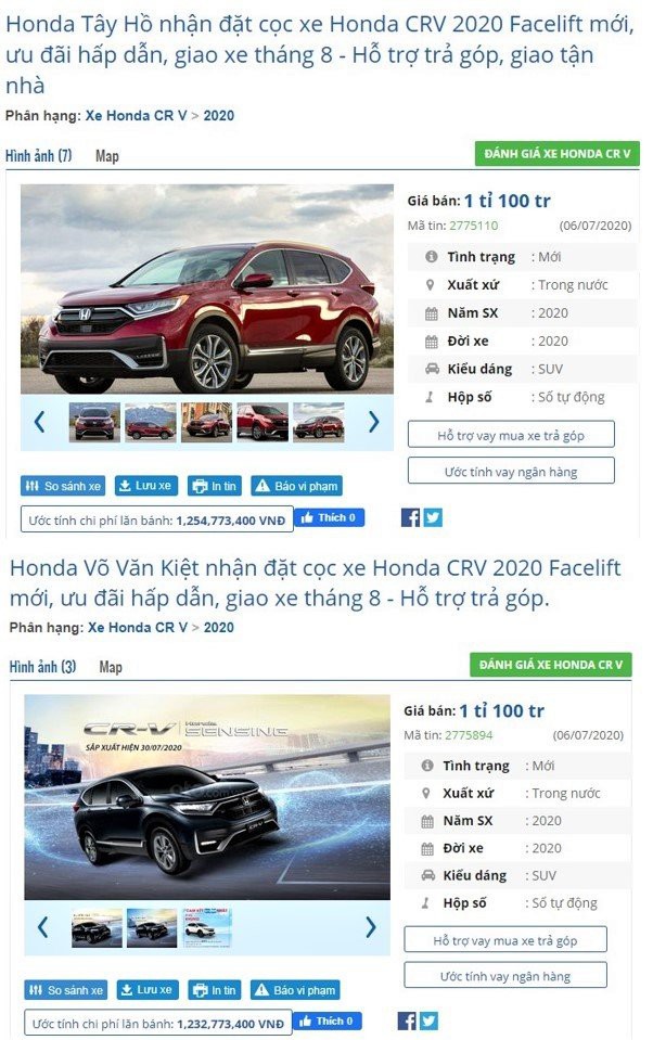 Một số đại lý nhận đặt cọc xe Honda CR-V 2020 1