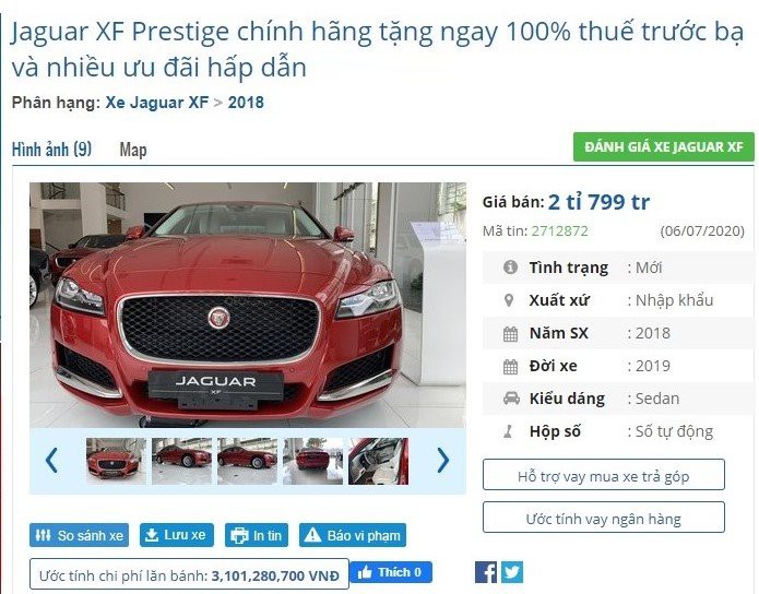 showroom tại TP.HCM đã mạnh tay hỗ trợ 100% lệ phí trước bạ đối với khách mua xe Jaguar 1