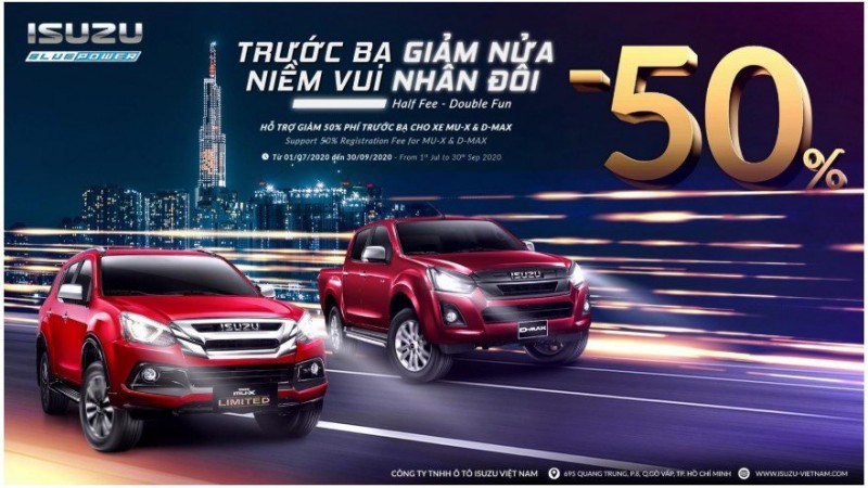 Isuzu là giảm 50% lệ phí trước bạ đối với xe nhập khẩu từ Thái Lan 1