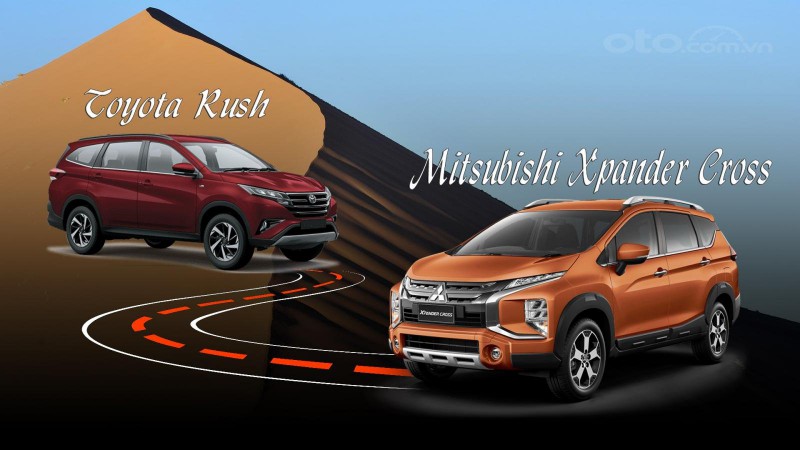 So sánh xe Mitsubishi Xpander Cross 2020 và Toyota Rush 2020: a1