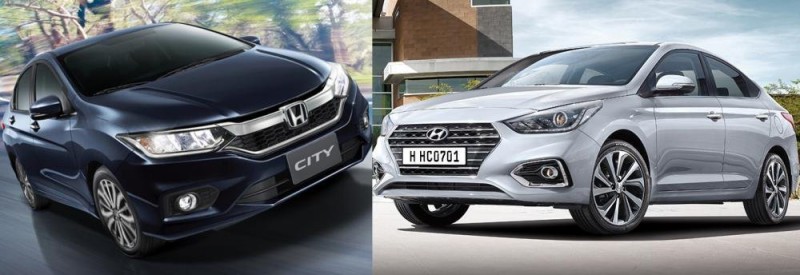 Honda City và Hyundai Accent đang bán tại Việt Nam...