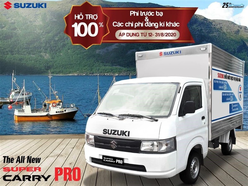 Suzuki Carry Pro được ưu đãi 100% lệ phí trước bạ 1