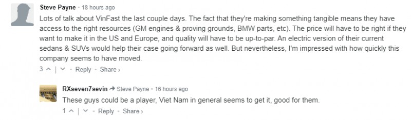 Một số bình luận của người đọc trang Carscoops về giá bán của VinFast President.
