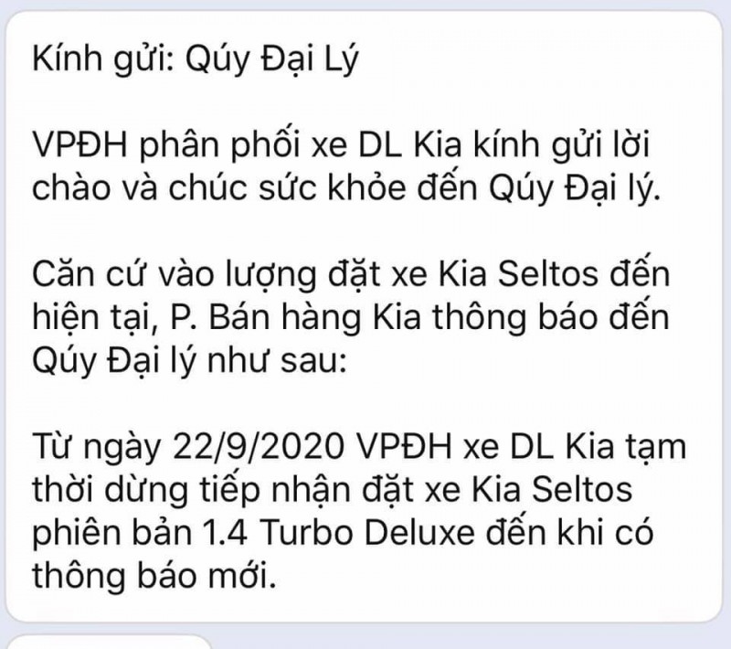 Không kịp sản xuất, Thaco tiếp tục ngừng nhận đặt cọc thêm 1 phiên bản Kia Seltos a3