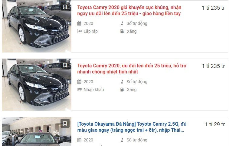 Toyota Camry 2020 ưu đãi 25 triệu đồng, đại lý tự "cắt máu"... chơi liều? 1