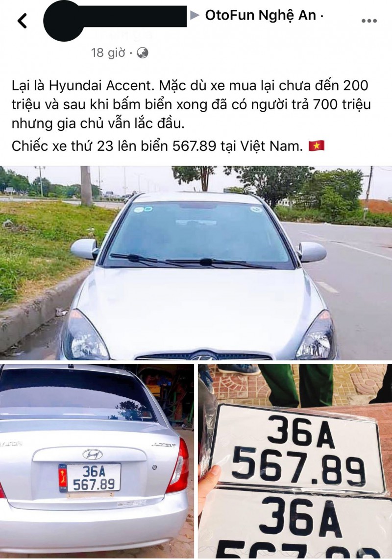 Hyundai Accent biển số 36A - 567.89 cực đẹp a1