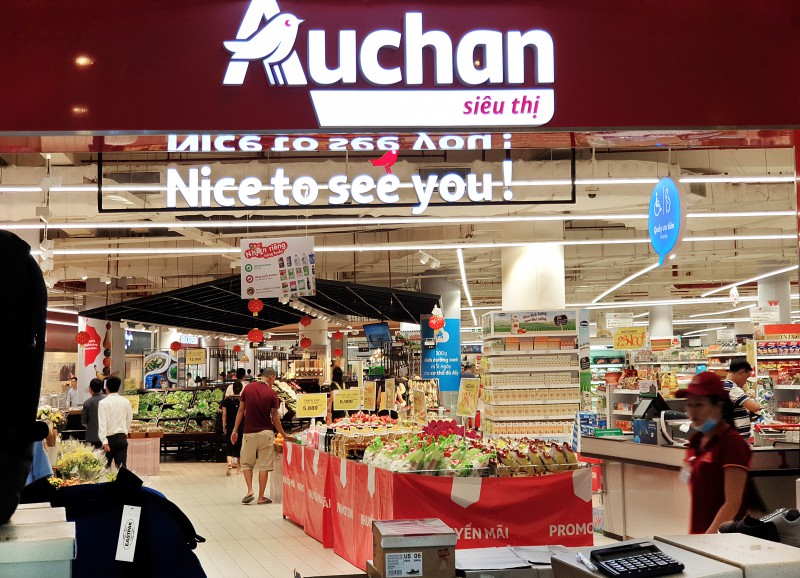 Đại siêu thị Auchan ở trung tâm thương mại Crescent Mall, Quận 7 (TP.HCM) - Ảnh: Minh Tâm/Nhà Quản Lý