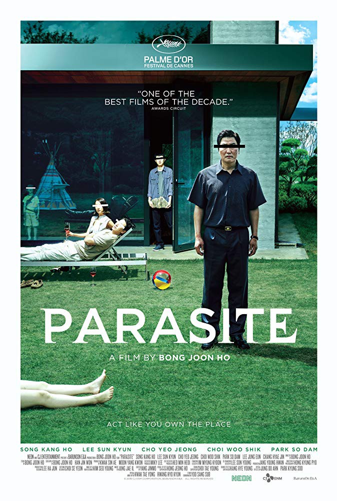 Poster của phim Parasite (2019) của đạo diễn Bong Joon-ho - Ảnh: iDMP