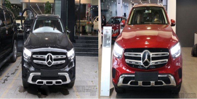 Mercedes-Benz GLC 200 bên trái và GLC 200 4Matic 2020 bên phải tại đại lý