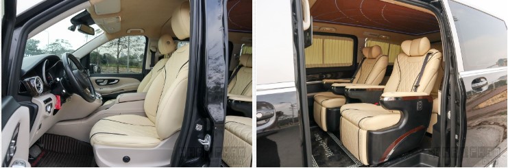 Ghế ngồi xe Mercedes-Benz V 250 độ Maybach là trải nghiệm khác biệt.