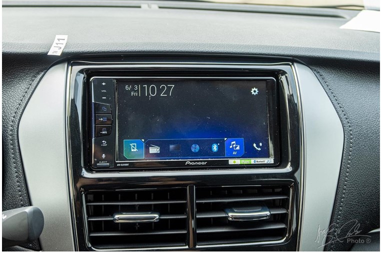 Hệ thống giải trí của Toyota Vios 2020 phiên bản 1.5E MTđã được nâng cấp lên màn hình cảm ứng 7 inch.