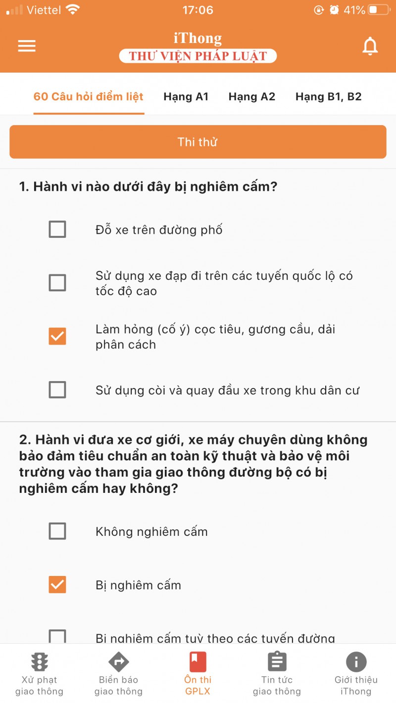 Một số chức năng của ứng dụng iThong.