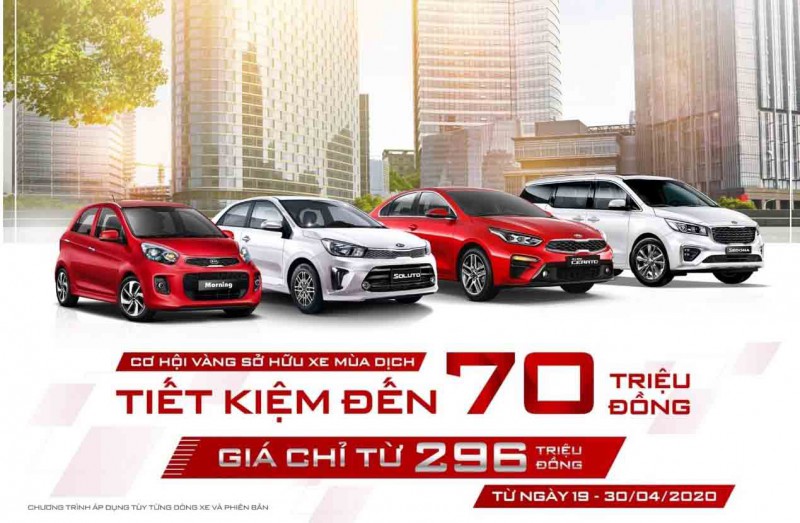 Cơ hội mua xe Kia ưu đãi lên tới 70 triệu đồng từ 19/04-30/04. (Ảnh: Kia Việt Nam)