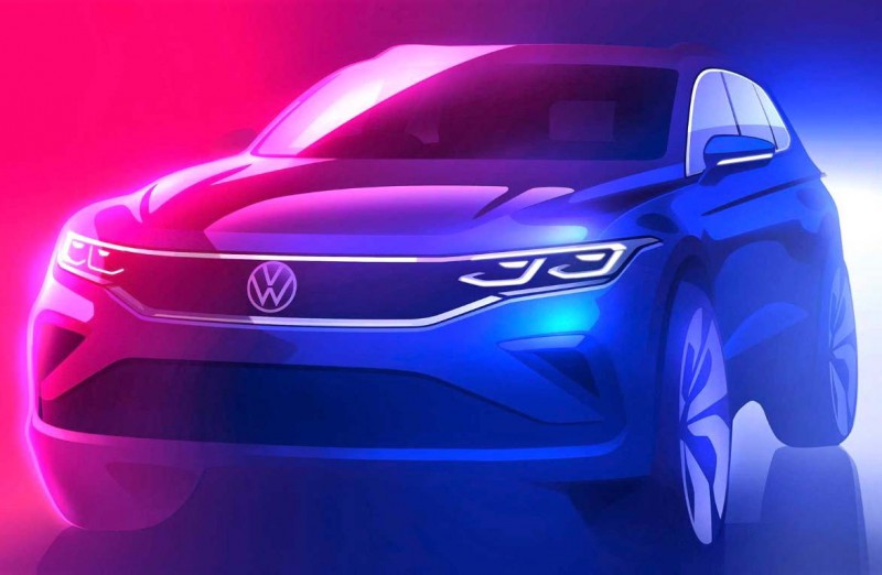 Hình ảnh phác họa đầu tiên của Volkswagen Tiguan 2021 1