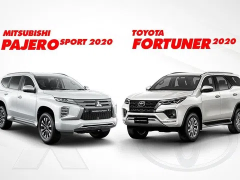 So sánh xe Mitsubishi Pajero Sport 2020 và Toyota Fortuner 2020