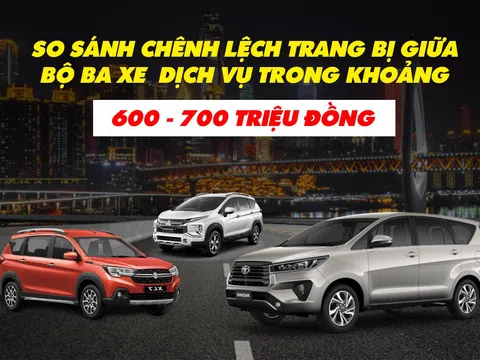 [Infographic] So sánh trang bị của 3 mẫu xe chuyên chạy dịch vụ tại Việt Nam