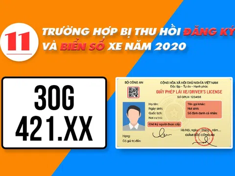 [Infographic] Những trường hợp xe bị thu hồi đăng ký và biển số xe, quy định mới nhất năm 2020