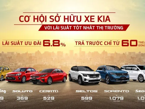 Tháng 11/2020, ô tô Kia ưu đãi trả trước từ 60 triệu đồng