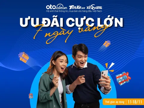 Oto.com.vn ưu đãi cực lớn 7 ngày vàng từ 11/11-18/11/2020