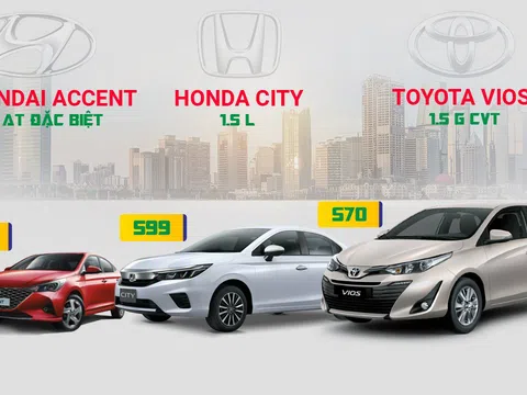 Infographic: So sánh trang bị của Toyota Vios, Honda City và Hyundai Accent 2021