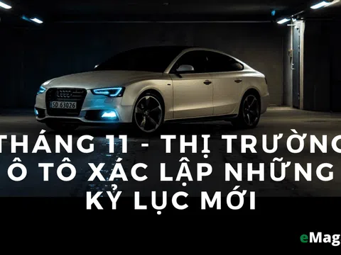 Tháng 11- Thị trường ô tô xác lập những kỷ lục mới