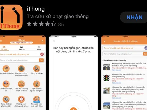 Tra cứu mức phạt vi phạm giao thông dễ dàng bằng ứng dụng trên smartphone