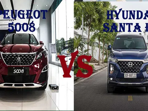 So sánh xe Peugeot 5008 2020 và Hyundai Santa Fe 2020