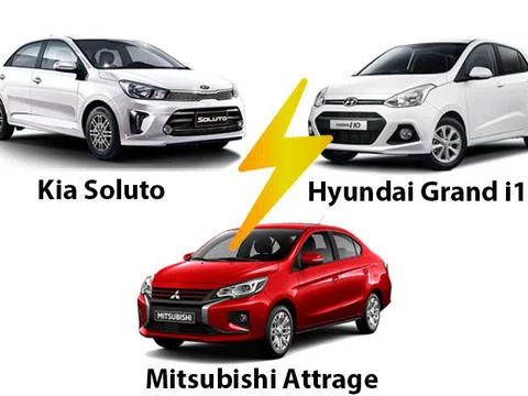 Lựa chọn xe chạy dịch vụ tầm giá 400 triệu: Hyundai i10, Mitsubishi Attrage hay Kia Soluto?