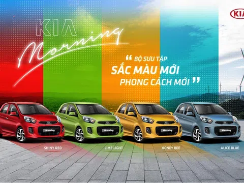 Kia Morning bổ sung 4 màu ngoại thất mới rực rỡ đón hè