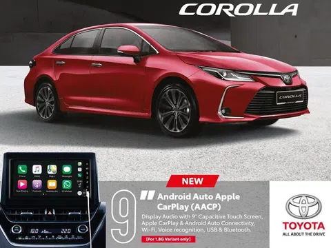 Toyota Corolla Altis 2020 bổ sung màn hình giải trí đến 9 inch, kết nối Apple Carplay/Android Auto