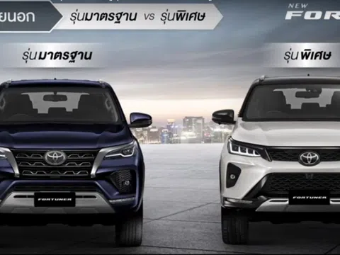 So sánh Toyota Fortuner 2021 bản tiêu chuẩn và bản Legender 