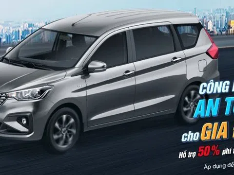 Tháng 7/2020, Suzuki Ertiga hỗ trợ 50% lệ phí trước bạ tới 40 triệu đồng