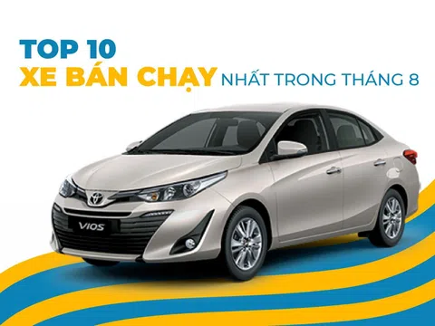 [Infographic] Top 10 mẫu xe bán chạy nhất tháng 8/2020