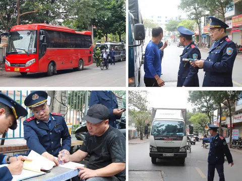 Hà Nội: Thanh tra GTVT quận Cầu Giấy ra quân xử lý các phương tiện vi phạm trên địa bàn