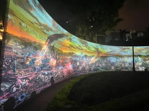 Lần đầu tiên trình chiếu Bức tranh Panorama “Chiến dịch Điện Biên Phủ” bằng công nghệ 3D tại Hà Nội
