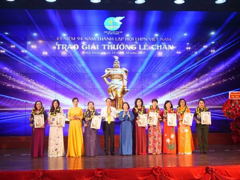 Hải Phòng: Trao tặng Giải thưởng Lê Chân lần thứ 13 tôn vinh phụ nữ