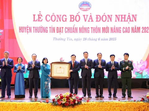 Hà Nội: Huyện Thường Tín đón nhận Quyết định đạt chuẩn nông thôn mới nâng cao