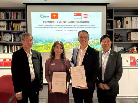 VIETSTAR và SID ký thoả thuận đồng tổ chức Diễn đàn Quản trị Cấp cao Việt Nam – Singapore và mở rộng các lĩnh vực hợp tác