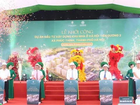 Khởi công dự án Tiên Dương 2, Hà Nội bổ sung hơn 8.000 căn hộ nhà ở xã hội
