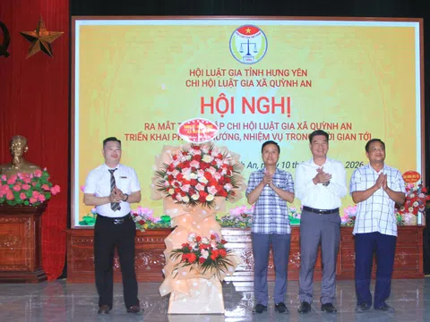 Hưng Yên ra mắt Chi hội Luật gia cấp xã đầu tiên tại Quỳnh An