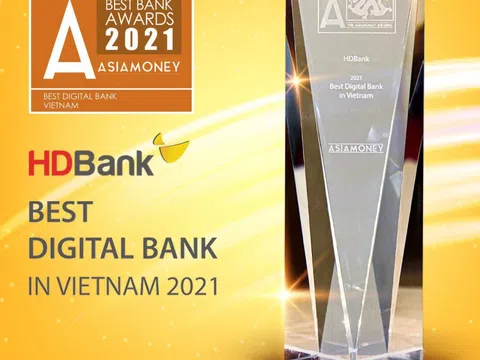 HDBank được vinh danh là Ngân hàng số tốt nhất Việt Nam 2021