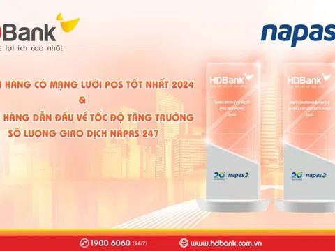 HDBank tỏa sáng tại Hội nghị Thành viên NAPAS 2024 với 02 giải thưởng danh giá