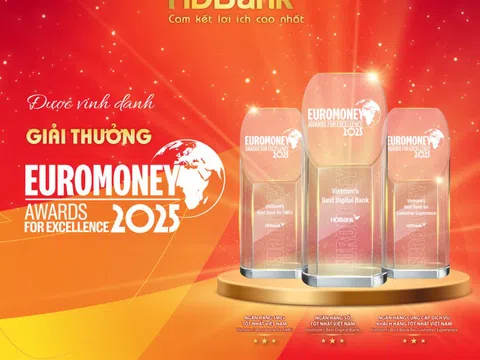 HDBank lập “hat-trick” giải thưởng Euromoney 2025, khẳng định vị thế quốc tế của ngân hàng Việt
