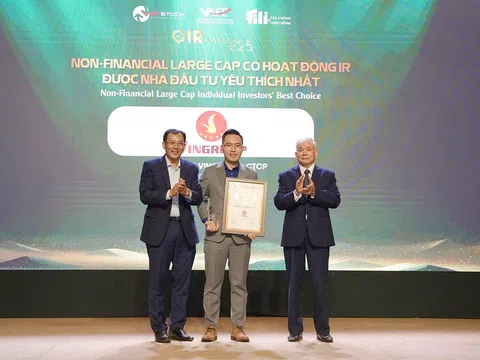 Vingroup được vinh danh Top 3 doanh nghiệp niêm yết có hoạt động quan hệ nhà đầu tư được yêu thích nhất năm 2025