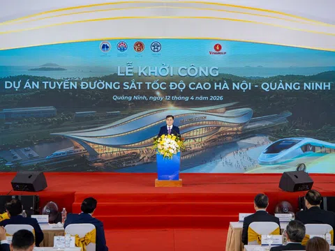 Vingroup khởi công dự án tuyến đường sắt tốc độ cao Hà Nội - Quảng Ninh