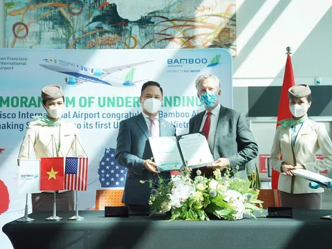 Bamboo Airways ký thỏa thuận hợp tác với sân bay San Francisco