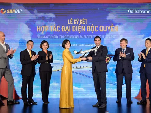 Hãng hàng không Sun Air chính thức trở thành đại diện độc quyền thương hiệu máy bay hạng sang Gulfstream tại Việt Nam